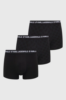 Karl Lagerfeld boxeri (3-pack) barbati, culoarea negru