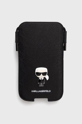 Karl Lagerfeld carcasa de telefon Pokrowiec Na Telefon 6,1\'\' culoarea negru