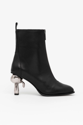 Karl Lagerfeld cizme de piele Ikon Heel femei, culoarea negru, cu toc drept