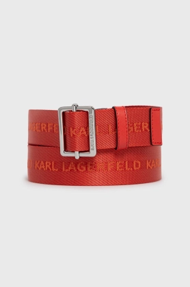 Karl Lagerfeld Curea femei, culoarea rosu