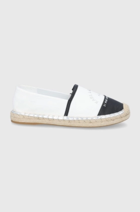 Karl Lagerfeld espadrile Kamini culoarea alb