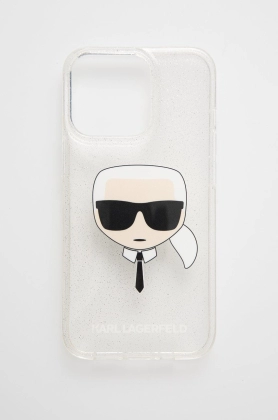 Karl Lagerfeld husa pentru telefon iPhone 13 Pro culoarea argintiu