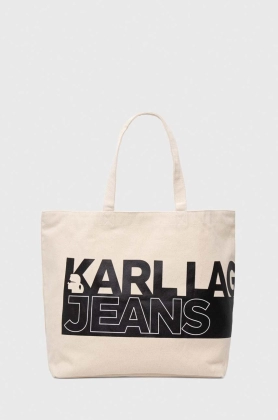 Karl Lagerfeld Jeans poseta culoarea bej