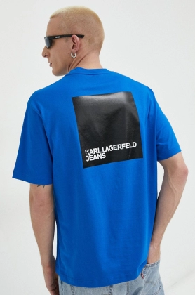 Karl Lagerfeld Jeans tricou din bumbac cu imprimeu