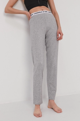 Karl Lagerfeld Pantaloni de pijama femei, culoarea gri