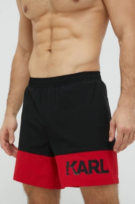 Karl Lagerfeld pantaloni scurti de baie culoarea negru