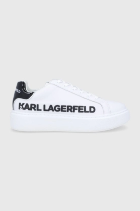 Karl Lagerfeld Pantofi culoarea alb, cu platforma