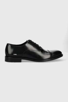 Karl Lagerfeld pantofi de piele Urano Iv barbati, culoarea negru