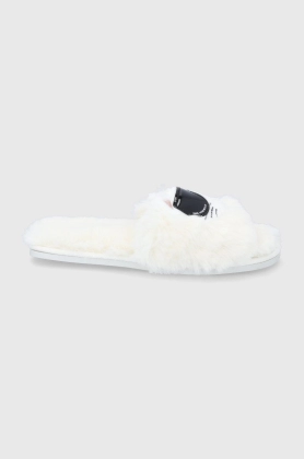 Karl Lagerfeld papuci de casa Salon Ii culoarea alb