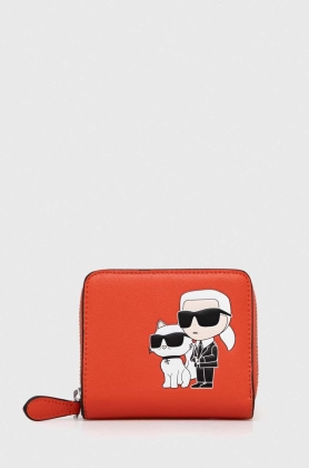 Karl Lagerfeld portofel de piele femei, culoarea negru