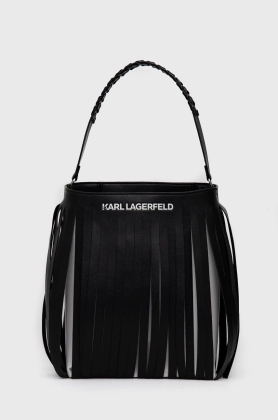 Karl Lagerfeld poseta culoarea negru