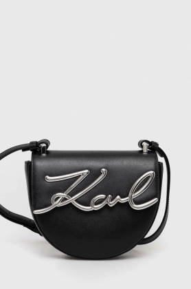 Karl Lagerfeld poseta de piele culoarea negru