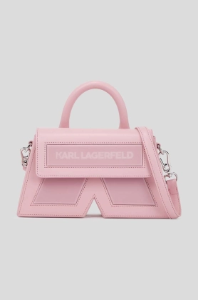 Karl Lagerfeld poseta de piele ICON K CB LEATHER culoarea roz
