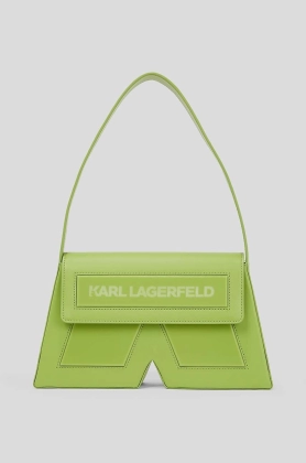 Karl Lagerfeld poseta de piele ICON K SHB LEATHER culoarea verde