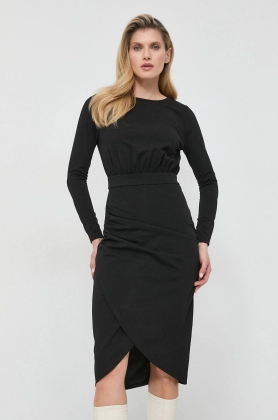 Karl Lagerfeld rochie culoarea negru, mini, drept