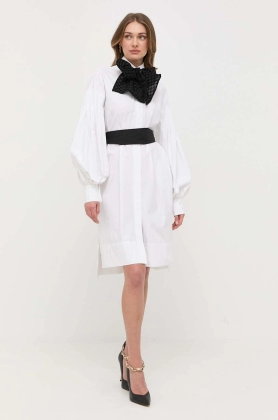 Karl Lagerfeld rochie din bumbac x Ultimate ikon culoarea alb, mini, oversize