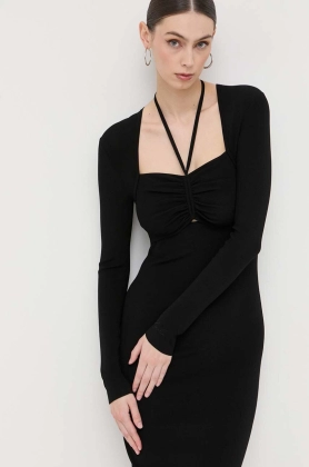 Karl Lagerfeld rochie KL x Ultimate ikon culoarea negru, midi, mulata
