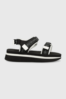 Karl Lagerfeld sandale Velocita Wedge Kc femei, culoarea negru, cu platforma