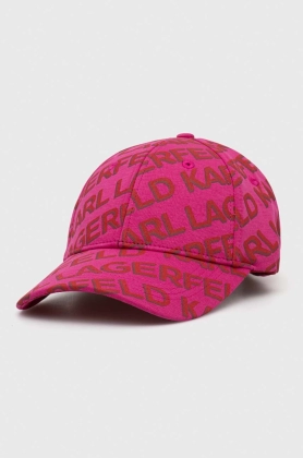 Karl Lagerfeld sapca culoarea roz, modelator