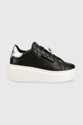 Karl Lagerfeld sneakers din piele ANAKAPRI culoarea negru, KL63576K