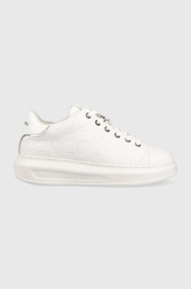 Karl Lagerfeld sneakers din piele KAPRI KC culoarea alb, KL62523F