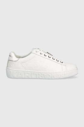 Karl Lagerfeld sneakers din piele KUPSOLE III KC culoarea alb, KL61023F