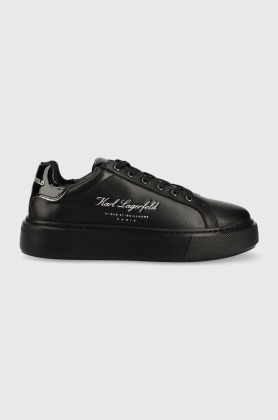 Karl Lagerfeld sneakers din piele MAXI KUP culoarea negru, KL62223F
