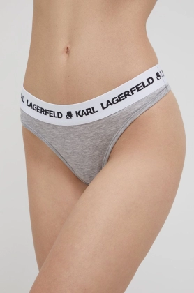 Karl Lagerfeld tanga (2-pack) culoarea gri