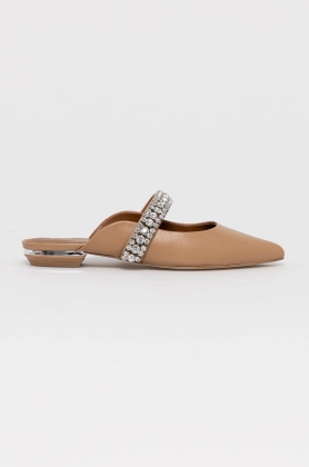 Kurt Geiger London Slapi de piele femei, culoarea maro