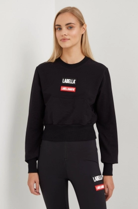 LaBellaMafia bluza femei, culoarea negru, cu imprimeu