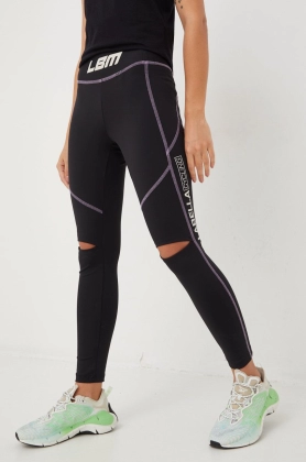LaBellaMafia leggins de antrenament Cycling femei, culoarea negru, cu imprimeu