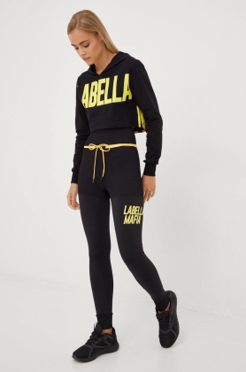 LaBellaMafia leggins de antrenament Fan femei, culoarea negru, cu imprimeu
