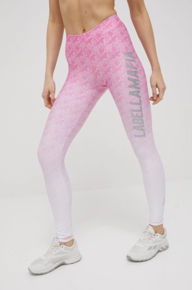 LaBellaMafia leggins de antrenament femei, culoarea roz, modelator