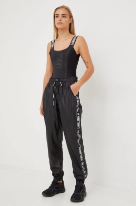 LaBellaMafia pantaloni femei, culoarea negru, neted