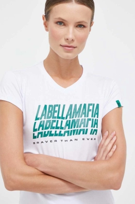 LaBellaMafia tricou Brave femei, culoarea alb