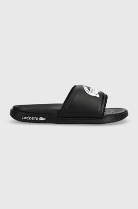 Lacoste papuci CROCO DUALISTE femei, culoarea negru, 43CFA0040