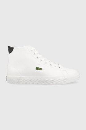 Lacoste sneakers din piele Gripshot Mid, culoarea alb