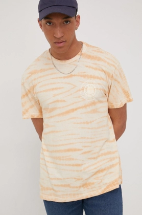 Lee tricou din bumbac culoarea portocaliu, cu imprimeu