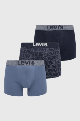 Levi\'s boxeri 3-pack barbati, culoarea albastru marin