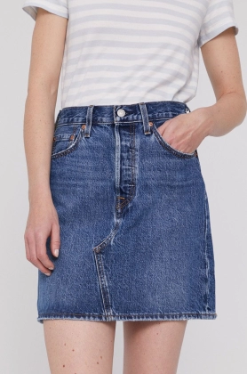 Levi\'s Fusta jeans mini, model drept