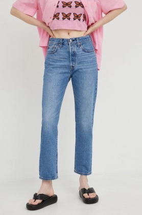 Levi\'s jeansi 501 Crop femei , high waist