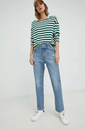 Levi\'s jeansi 501 Original Cropped femei high waist