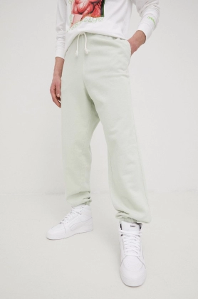 Levi\'s pantaloni de trening barbati, culoarea verde, neted