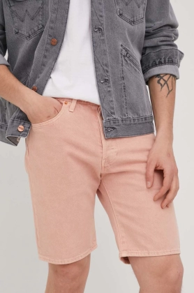 Levi\'s pantaloni scurti jeans barbati, culoarea roz