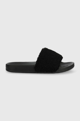 Levi\'s papuci June Sherpa S femei, culoarea negru, D7518.0002