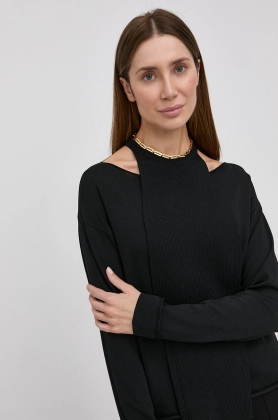 Liviana Conti pulover femei, culoarea negru, light