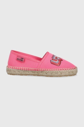 Love Moschino espadrile culoarea roz