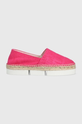 Love Moschino espadrile Scarpad Espam 35 culoarea roz, cu platforma, JA10313G1G