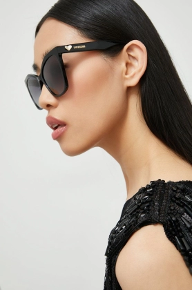 Love Moschino ochelari de soare femei, culoarea negru