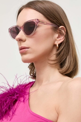 Love Moschino ochelari de soare femei, culoarea roz